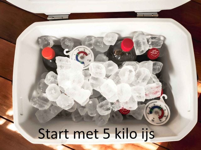 Start van de ijstest met tekst 1