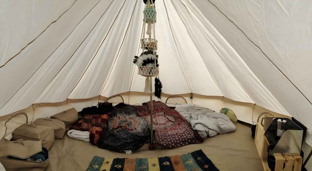 Obelink Sahara 400 Bell tent binnen