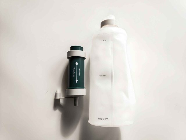 Maatindicatie op fles Care Plus