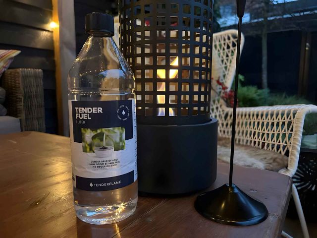 De Tenderflame tafelhaard met Tenderfuel en dover