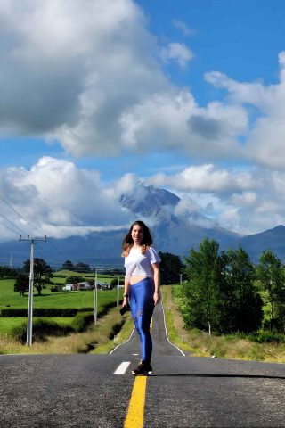 weg, meisje, mount taranaki