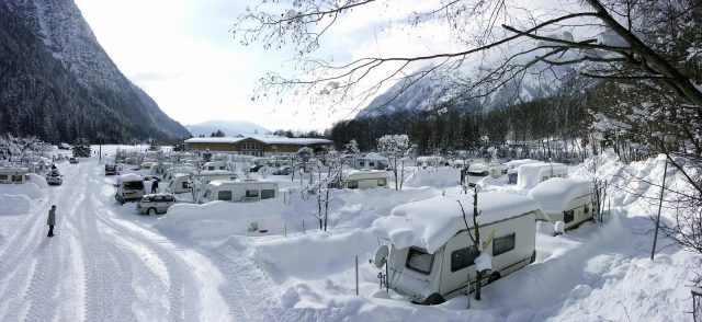 wintersport camping Oostenrijk Leutasch