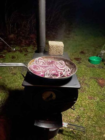 Anevay Frontier Stove tent houtkachel koken