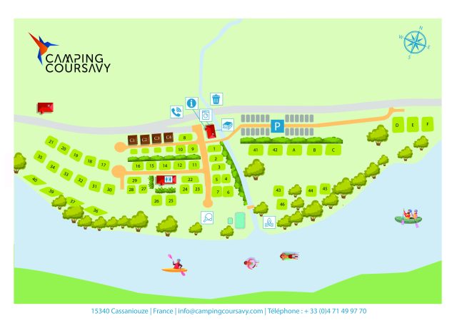 Camping Coursavy 21 Camping Coursavy plattegrondwebsite A3 640x453