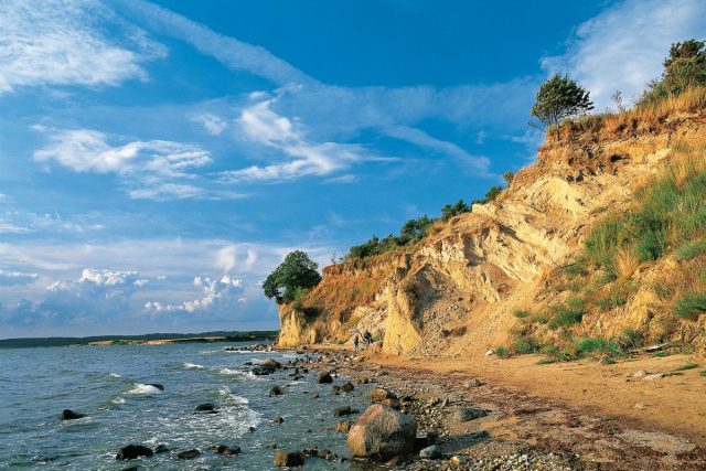 Kamperen op Rügen, Mönchgut-garnitz Krijtrotsen Klein Zicker