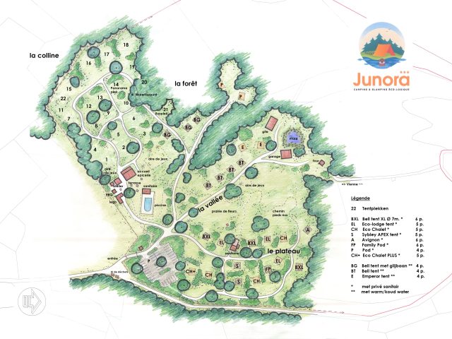 Eco-camping & Glamping Junora 37 plattegrond junora 2025 verkleind 640x480