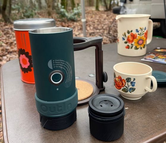 outin mino espressomachine onderweg