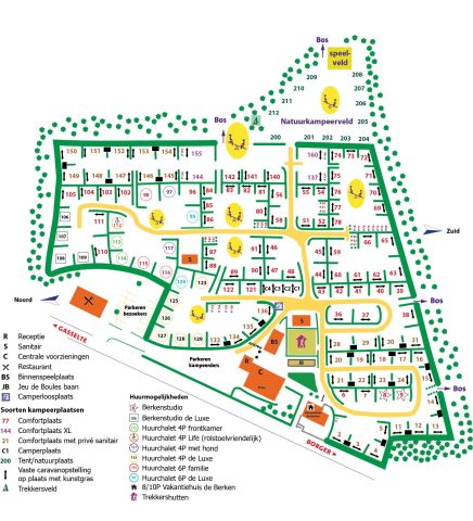 Camping de Berken 35 Plattegrond Camping de Berken 2026 436x480