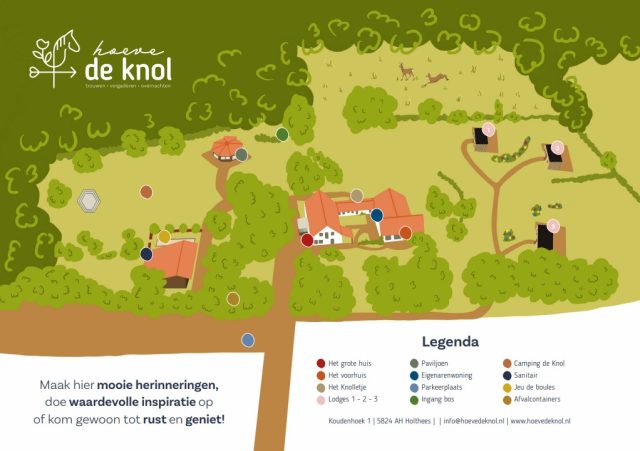 Camping Hoeve de Knol 37 Plattegrond Hoeve de Knol 640x451