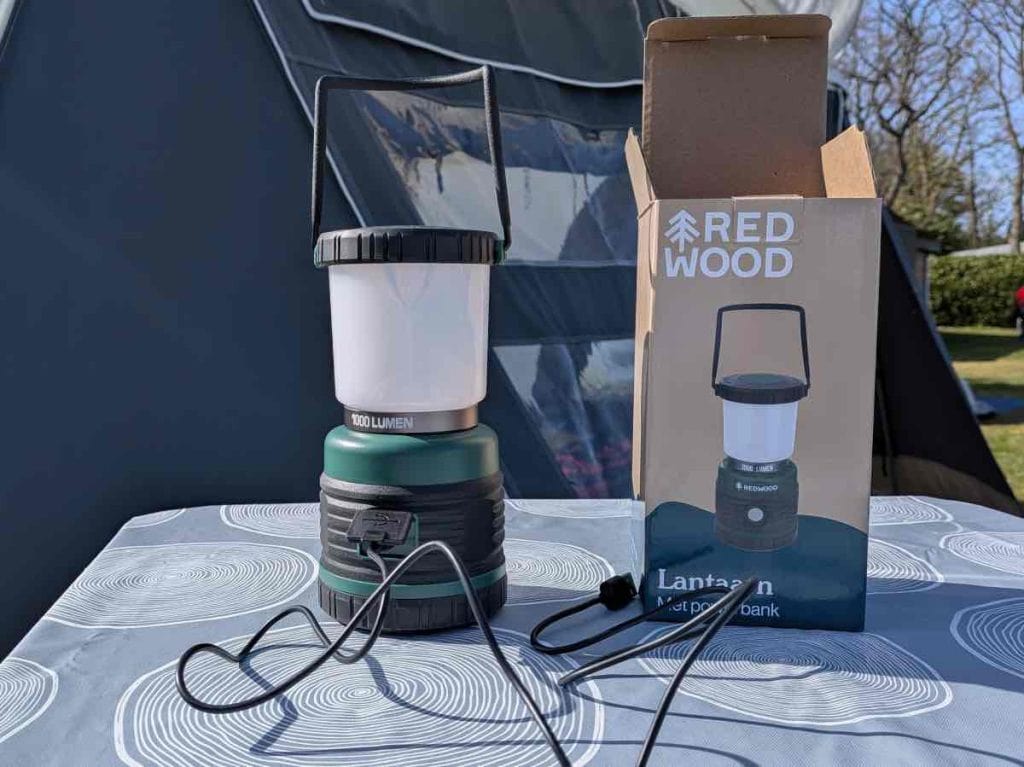 Redwood lantaarn met powerbank