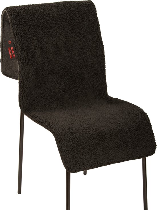 Quality Heating - Infrarood warmtedeken - Stoelverwarming - draadloos - eenvoudig oplaadbaar - Teddy black - 3 warmte standen